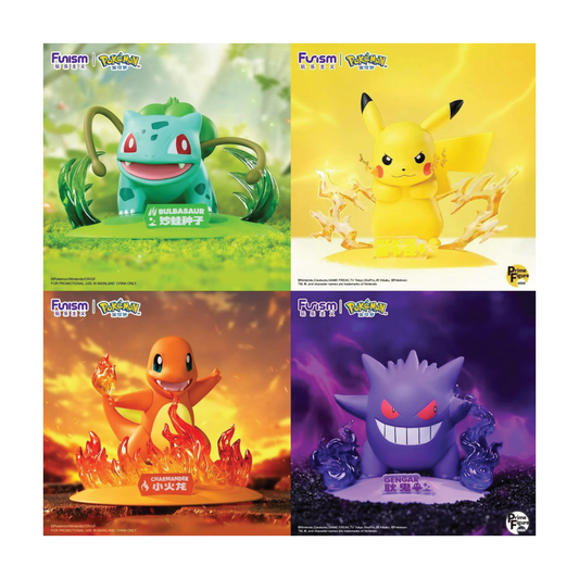 Pokémon Figurines: Gengar, Mimikyu, Pikachu, Charmander, Squirtle, Bulbasaur, Magikarp, Mew, Mewtwo, Dragonite, Meowth, Psyduck (Official Pokemon Chinese Product)