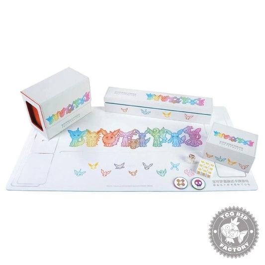 Pokémon TCG: Chinese Eeveelution Playmat, Deck Box, and Accessories Set (2024 Eevee Gift Box)