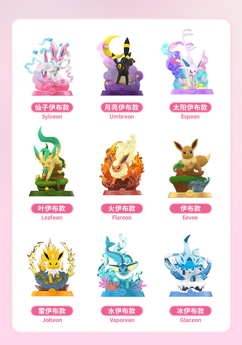 Pokémon Eevee Figurines: Mystery Eevee Box (1 Random Eevee or Eeveelution Figurine, Chinese) LIVE OR SEALED