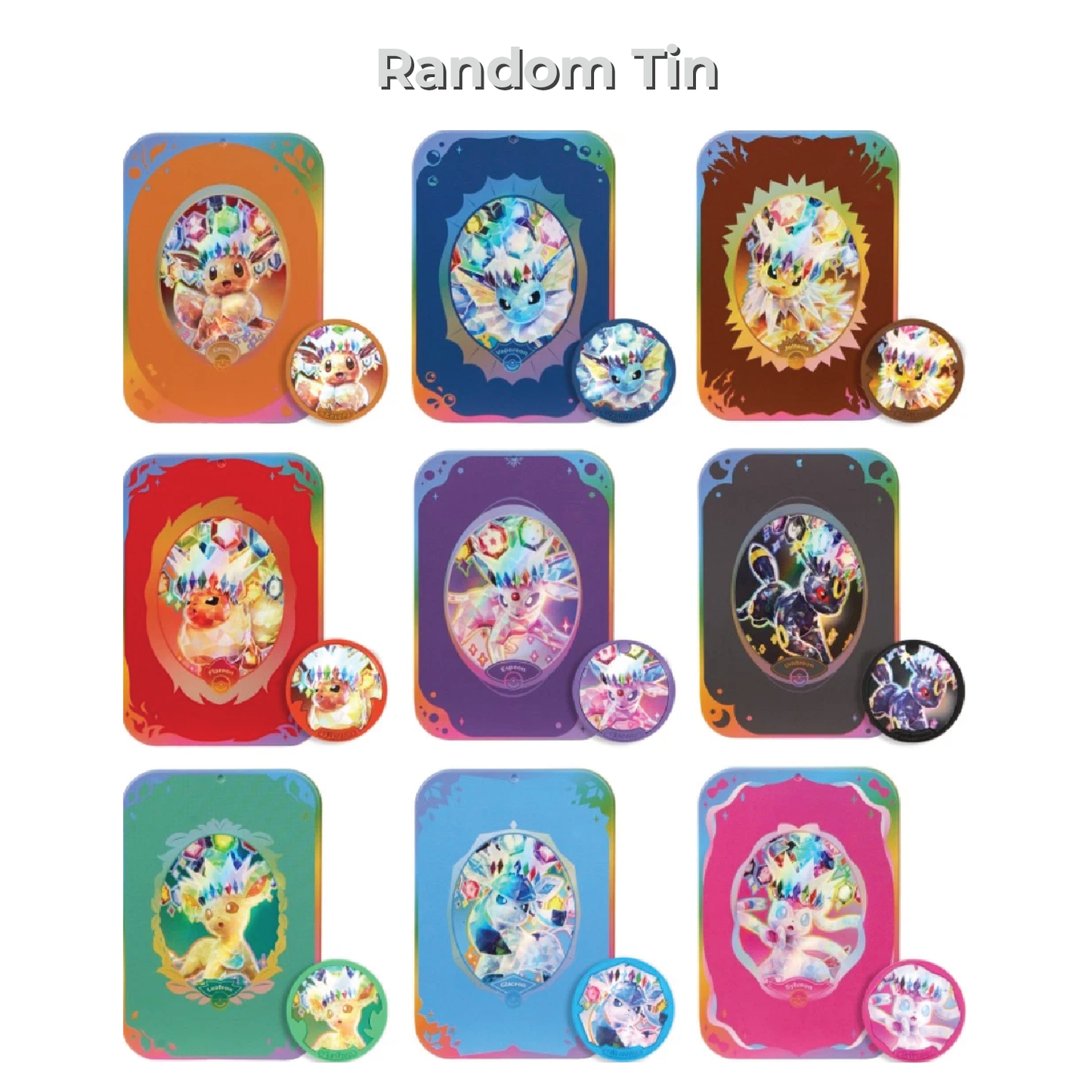 Pokémon TCG: Tin Set- Great Crystal Grand Gathering (Chinese, 1 tin, 1 magnet coin, 2 packs)