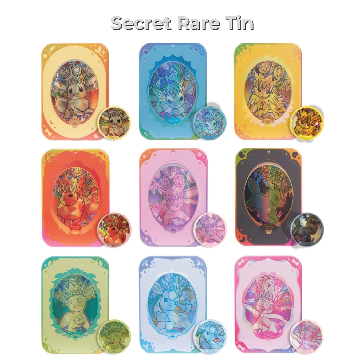 Pokémon TCG: Tin Set- Great Crystal Grand Gathering (Chinese, 1 tin, 1 magnet coin, 2 packs)