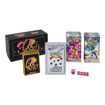 Pokémon TCG: Chinese Brilliant Energy Mew Gold ETB - 30 Slim Packs of CS5aC & CS5bC, Dice, and more