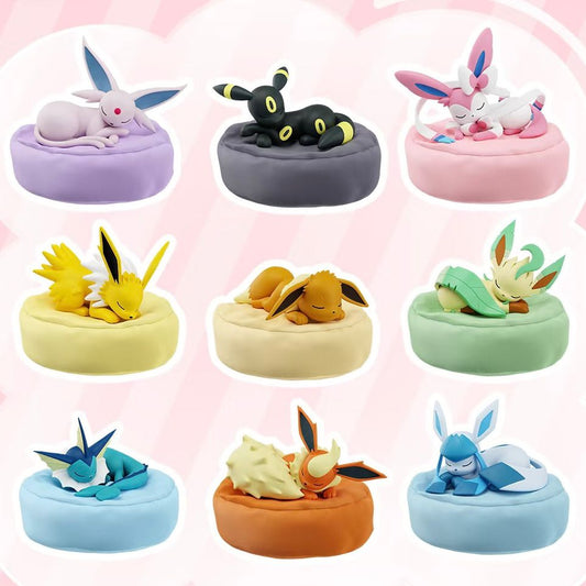 Pokémon Sleepy Eevee Figurines: Mystery Box (1 Random Eevee or Eeveelution Figurine, Chinese) LIVE OR SEALED