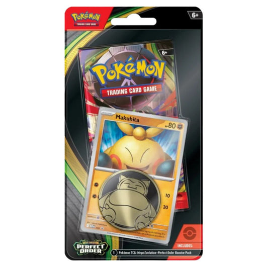 Pokemon TCG: Mega Evolution Perfect Order Checklane Blister - Makuhita [LIVE or SEALED]