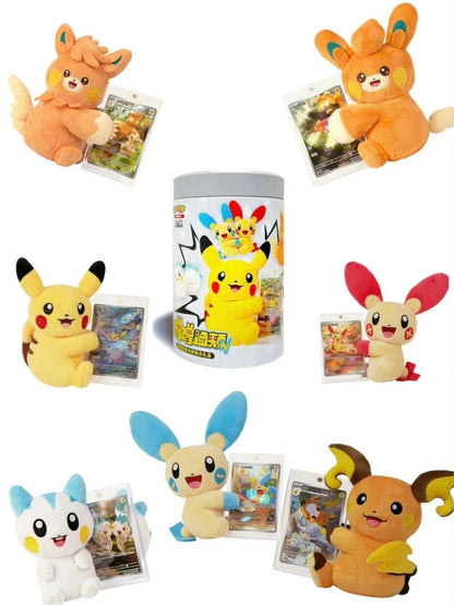 Pokémon Cheek Plush and Card Display: Random Blind Box (Chinese) LIVE OR SEALED