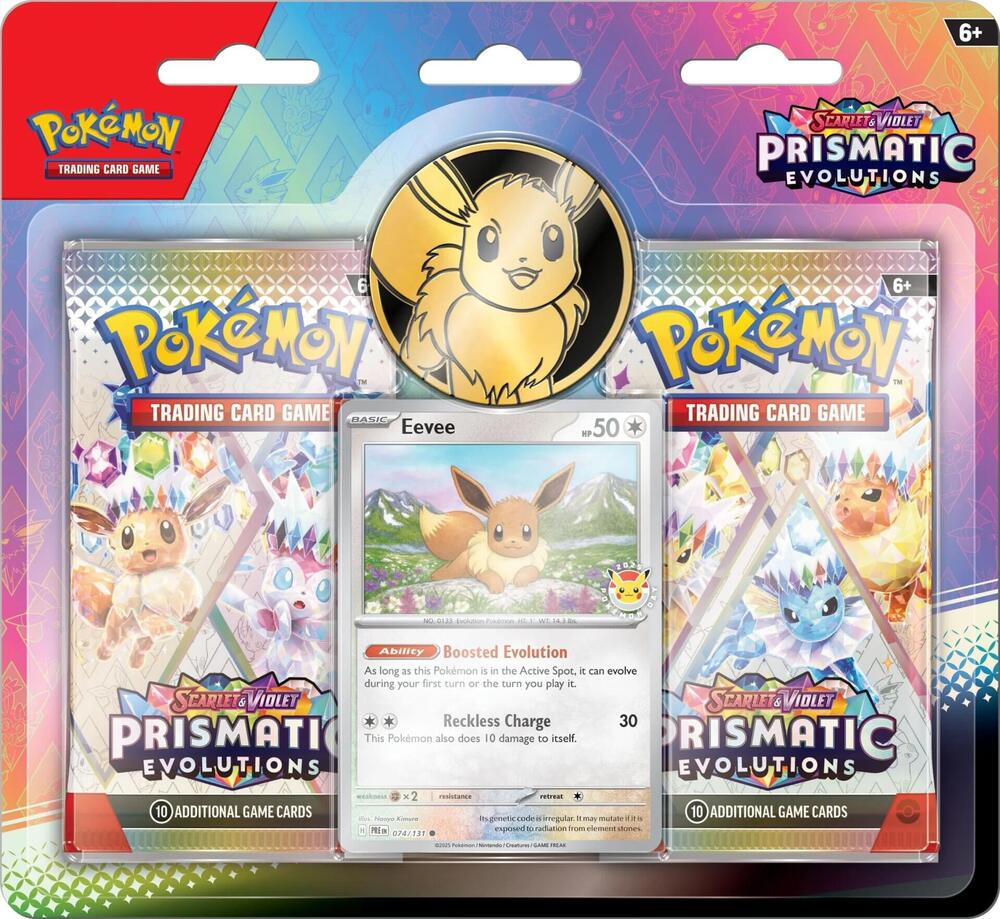 Pokémon TCG | Scarlet & Violet: Prismatic Evolutions - 2-Pack Blister [Eevee] (10 cards per pack)