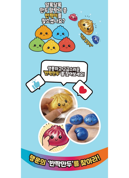 Mystery Squishy Dumpling (Korean, 1 random squishy dumpling with case)